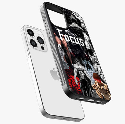 Relentless Power Focus Glass Case laid diagonally highlighting side profile, edges and glossy glass shine.