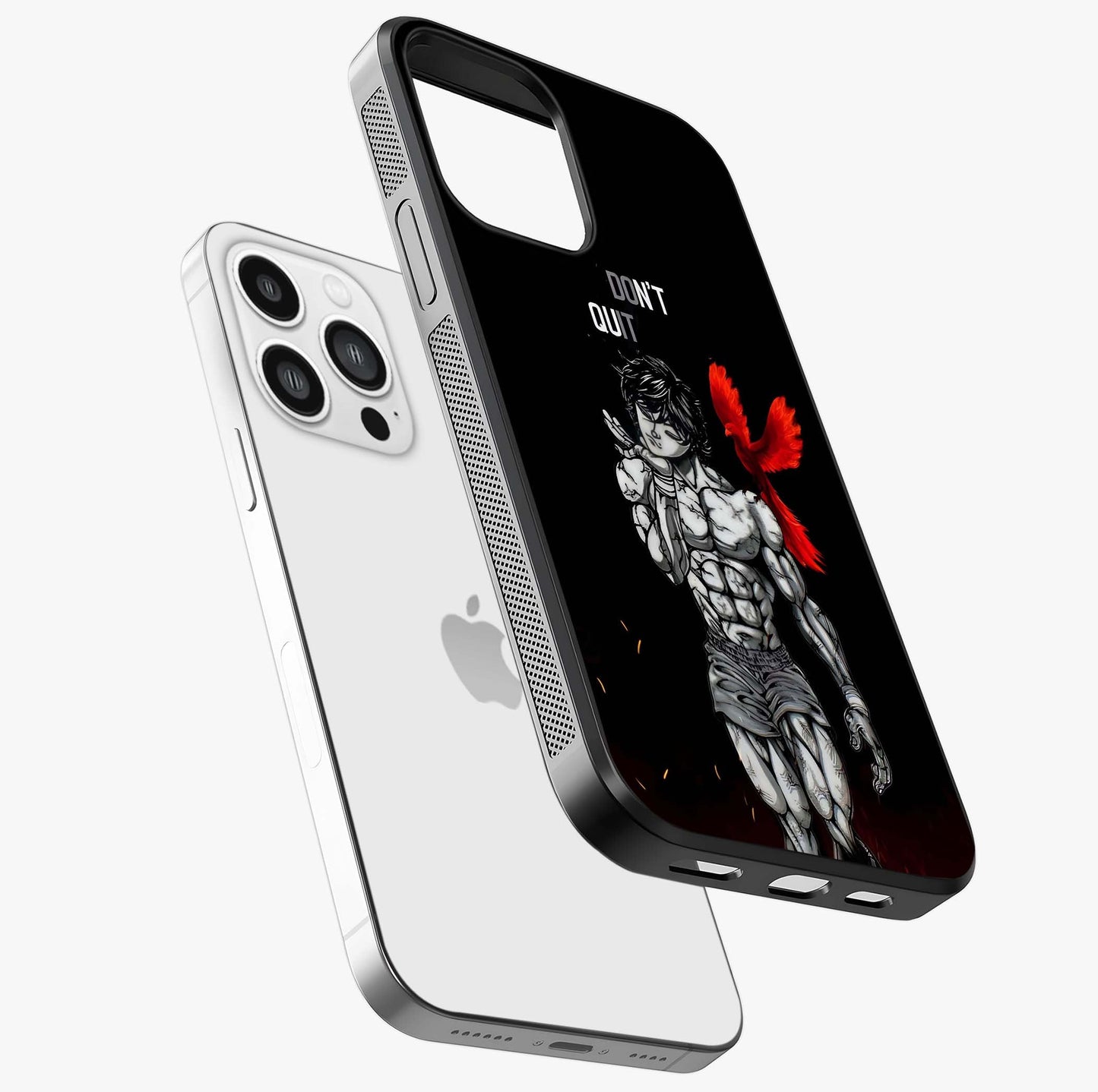 Rise Beyond Limits Glass Case laid diagonally highlighting side profile, edges and glossy glass shine.