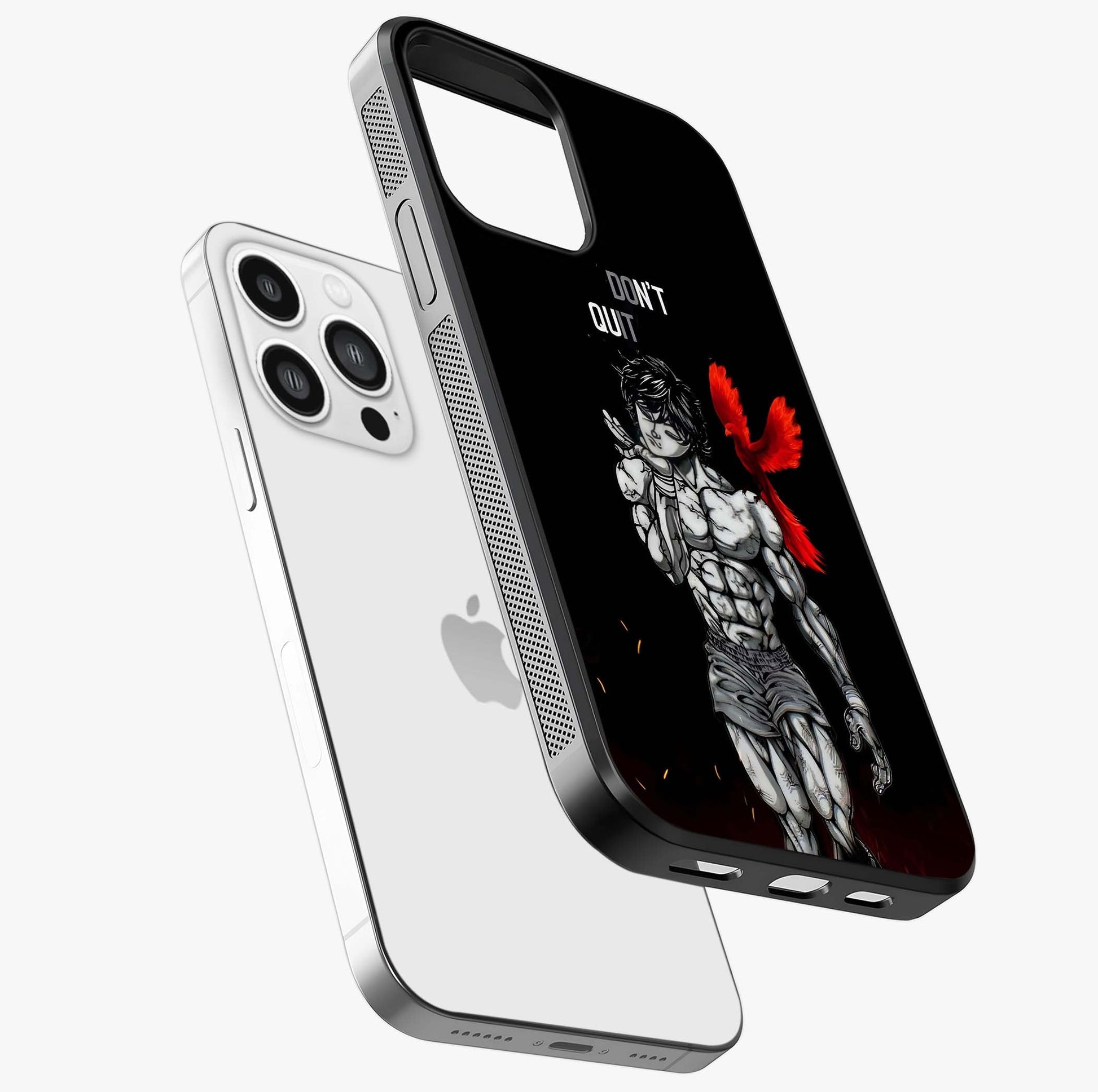 Rise Beyond Limits Glass Case laid diagonally highlighting side profile, edges and glossy glass shine.