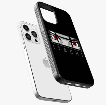 Scarlet Gaze Dominance Glass Case laid diagonally highlighting side profile, edges and glossy glass shine.