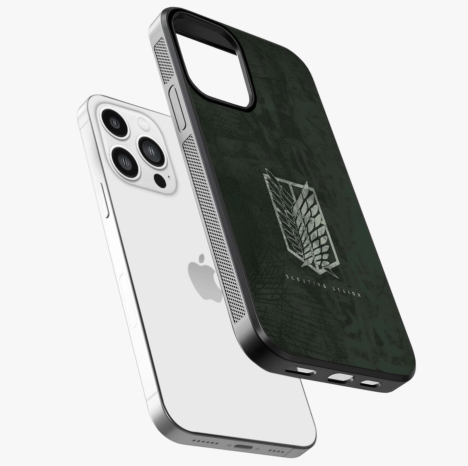 Wings Of Freedom Glass Case laid diagonally highlighting side profile, edges and glossy glass shine.