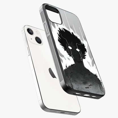 Awakened Inner Rage Glass Case laid diagonally highlighting side profile, edges and glossy glass shine.