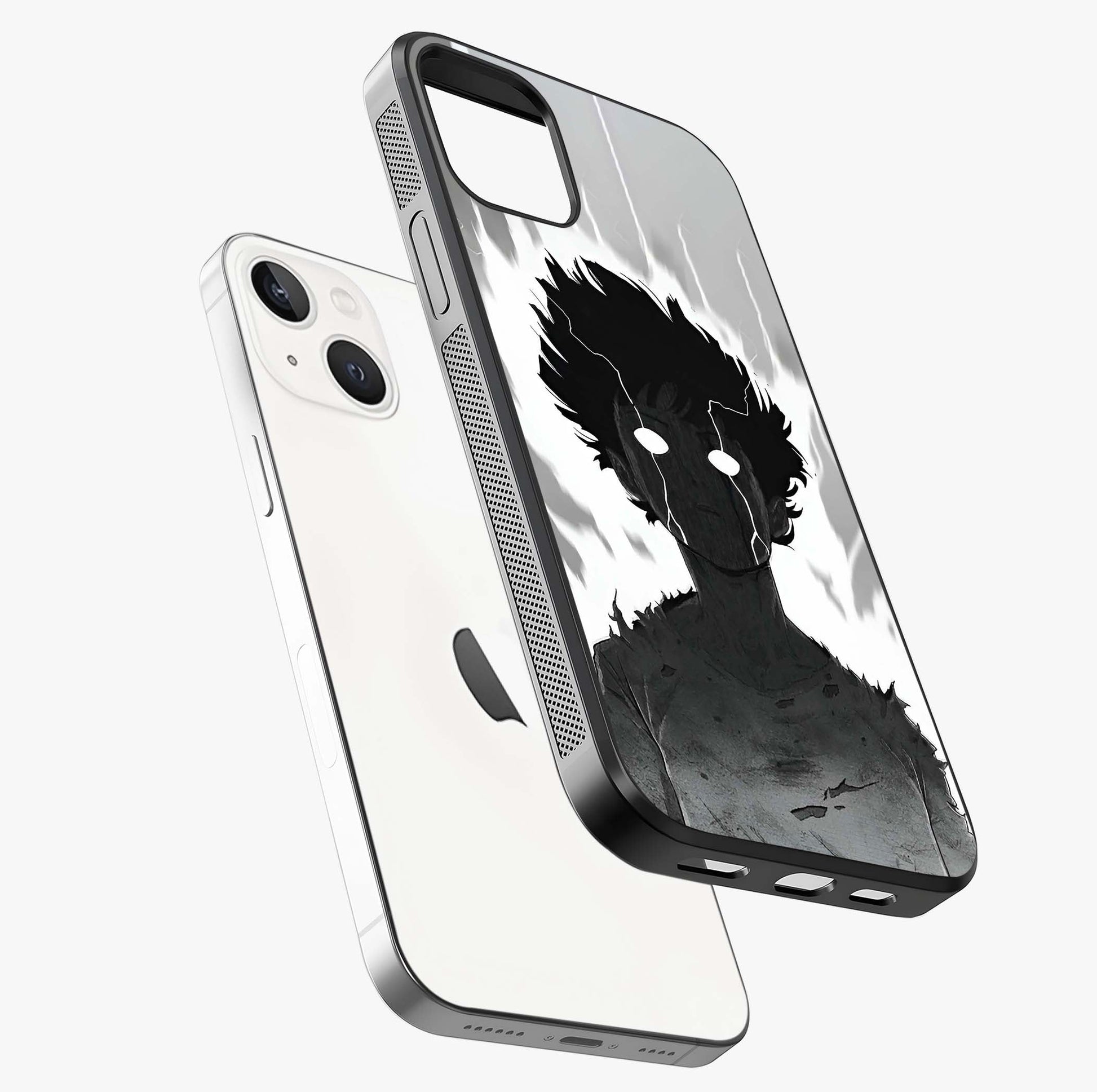 Awakened Inner Rage Glass Case laid diagonally highlighting side profile, edges and glossy glass shine.