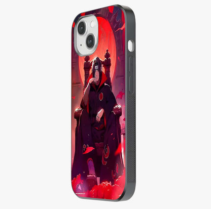 Blood Moon Sovereign Glass Case photographed in natural light showing reflective finish and design depth.