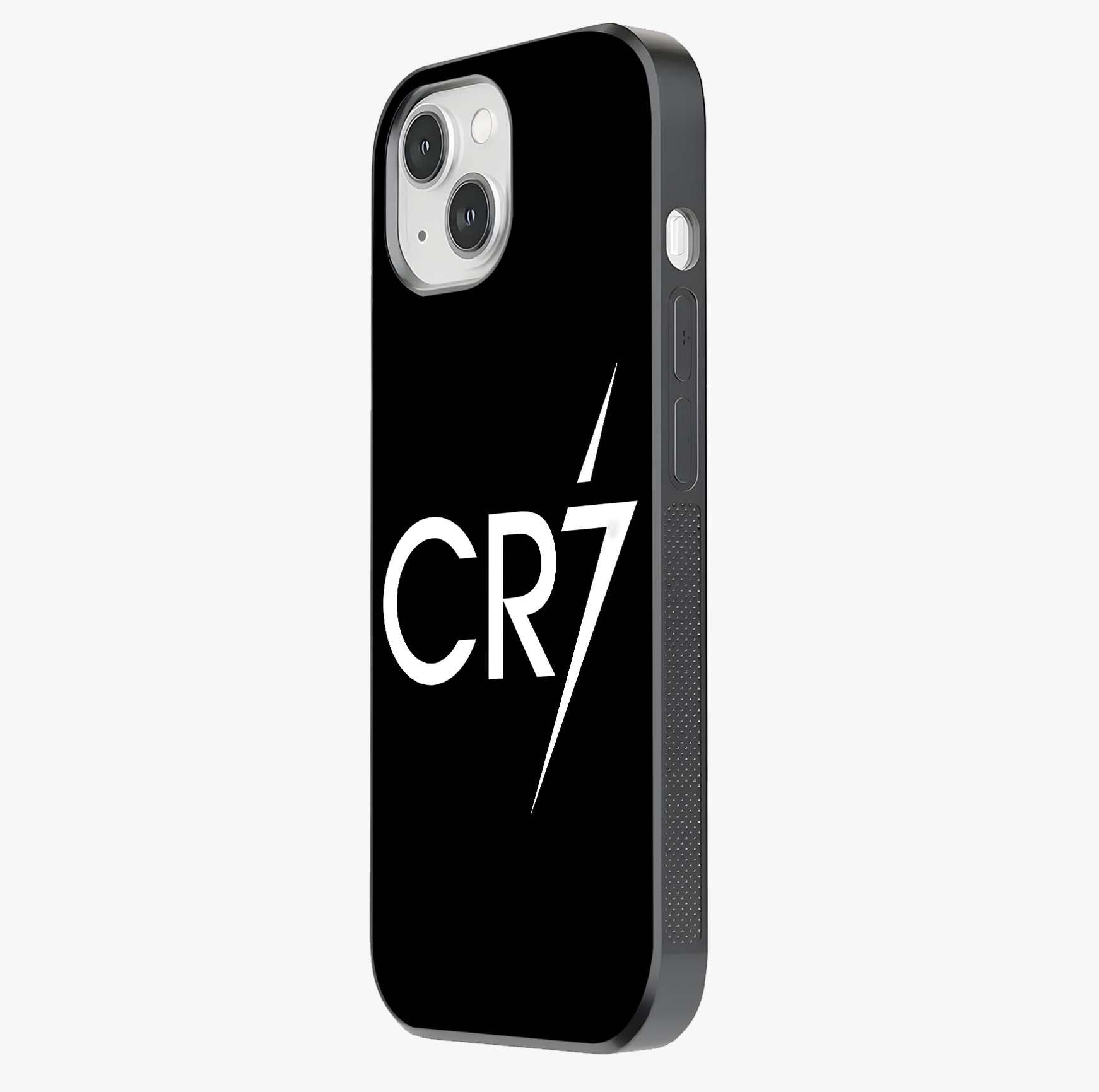 Cr7 Elite Strike Glass Case photographed in natural light showing reflective finish and design depth.