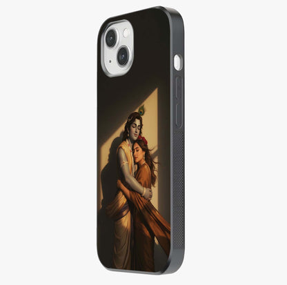 Divine Eternal Love Glass Case photographed in natural light showing reflective finish and design depth.
