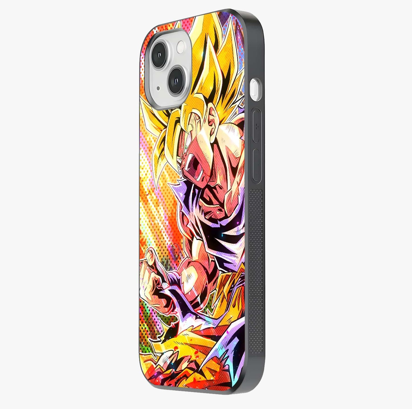 Firing Goku Glass Case photographed in natural light showing reflective finish and design depth.