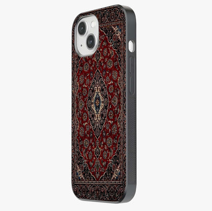 Heritage Carpet Royale Glass Case photographed in natural light showing reflective finish and design depth.