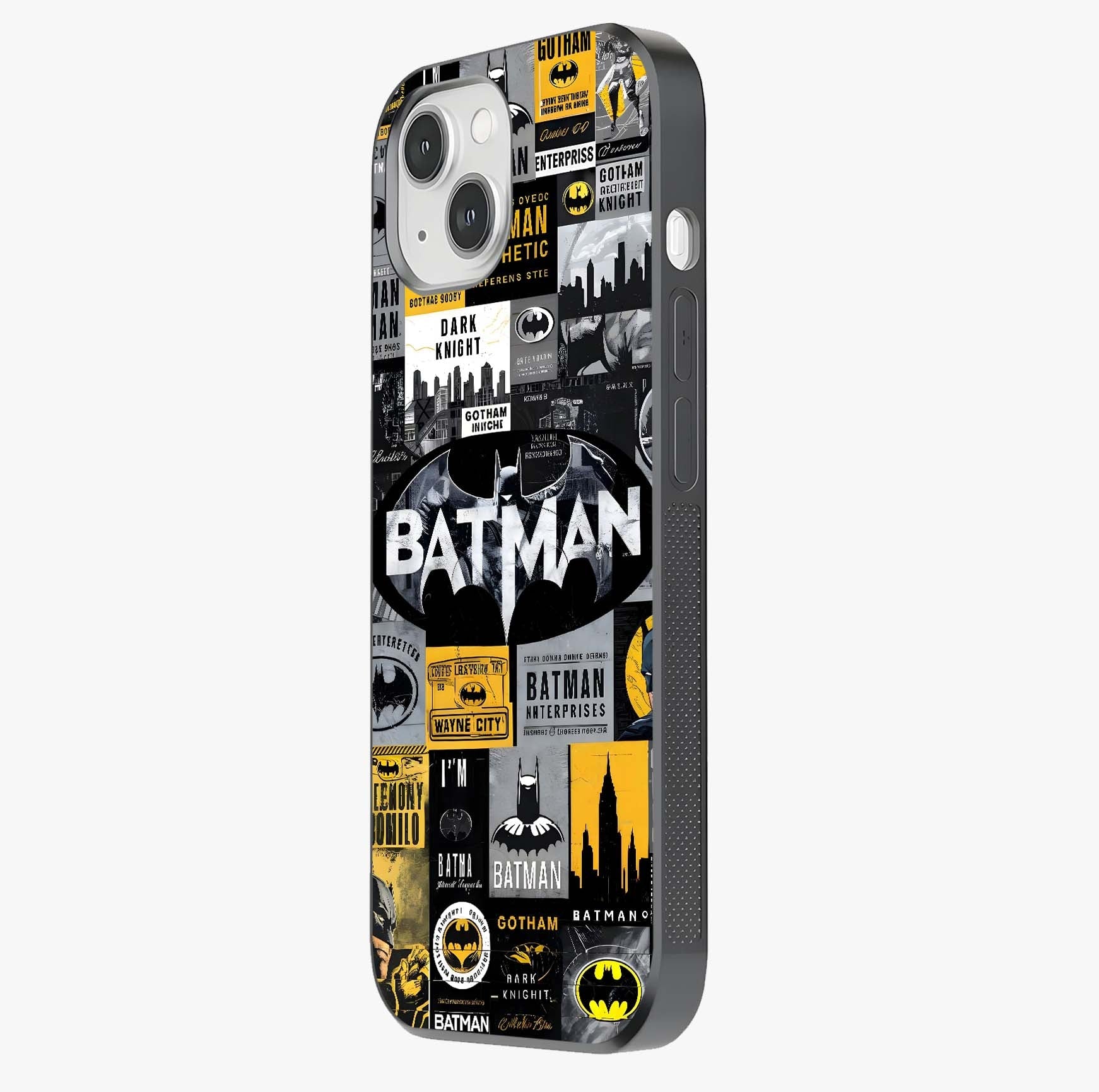 Knight Gotham Rise Glass Case photographed in natural light showing reflective finish and design depth.
