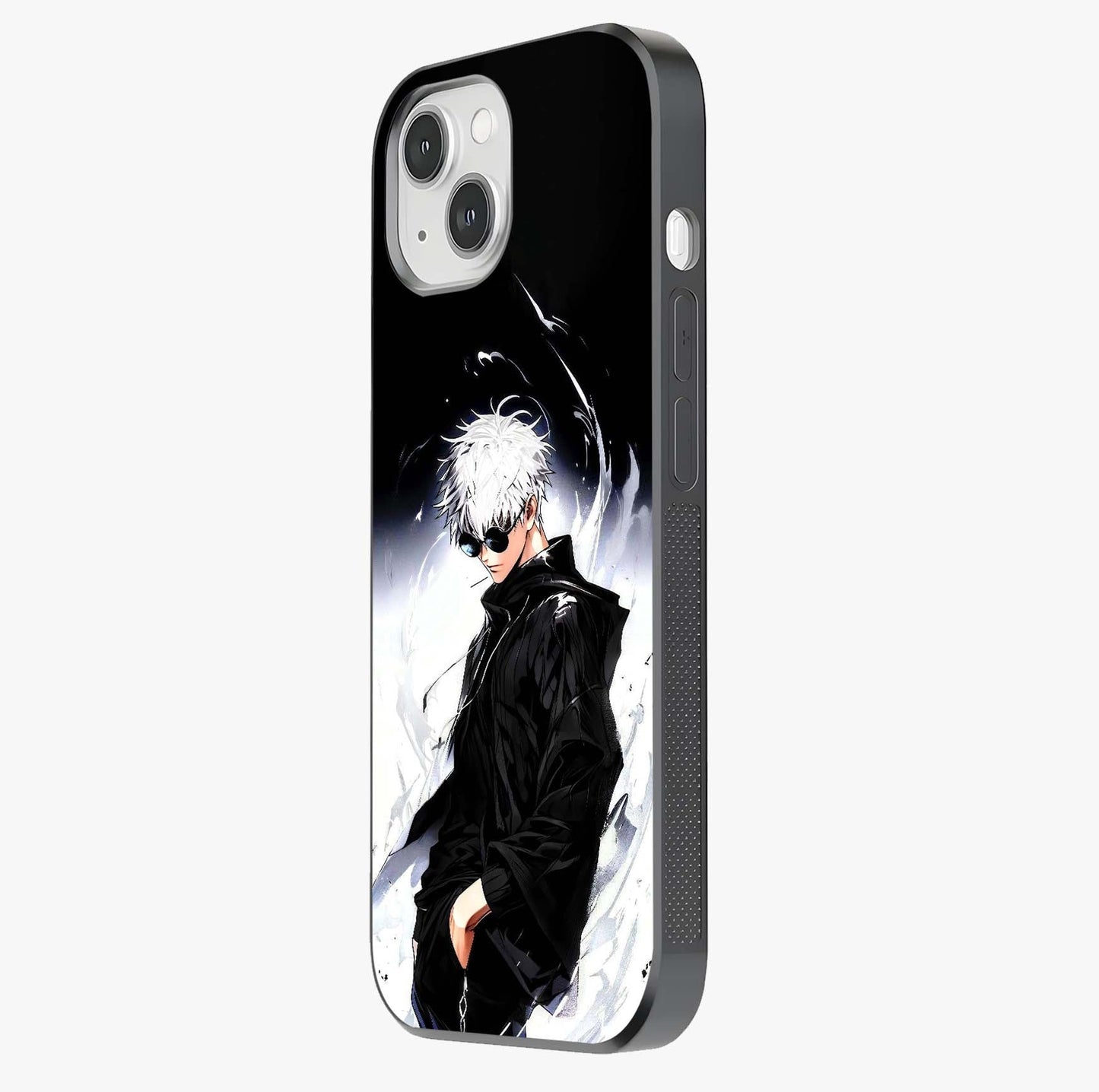 Limitless Shadow King Glass Case photographed in natural light showing reflective finish and design depth.