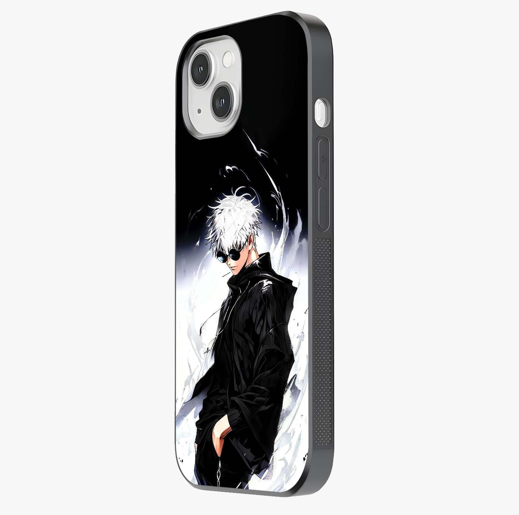Limitless Shadow King Glass Case photographed in natural light showing reflective finish and design depth.