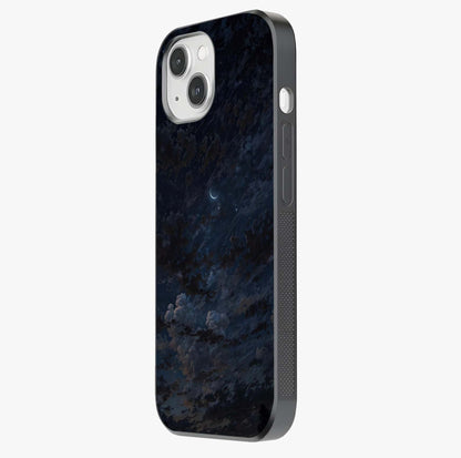 Lunar Veil Silence Glass Case photographed in natural light showing reflective finish and design depth.