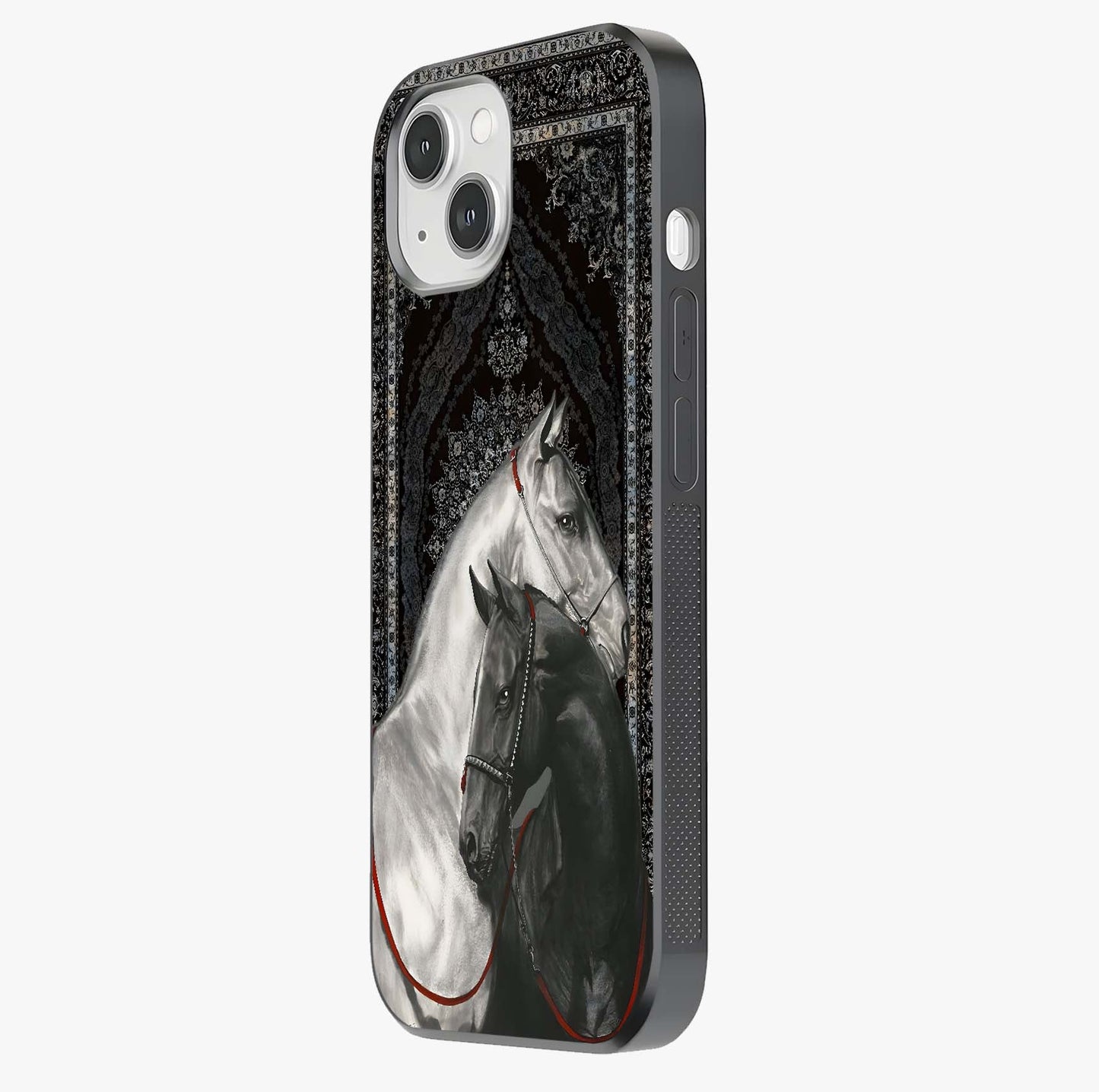 Majestic Ride Legacy Glass Case photographed in natural light showing reflective finish and design depth.