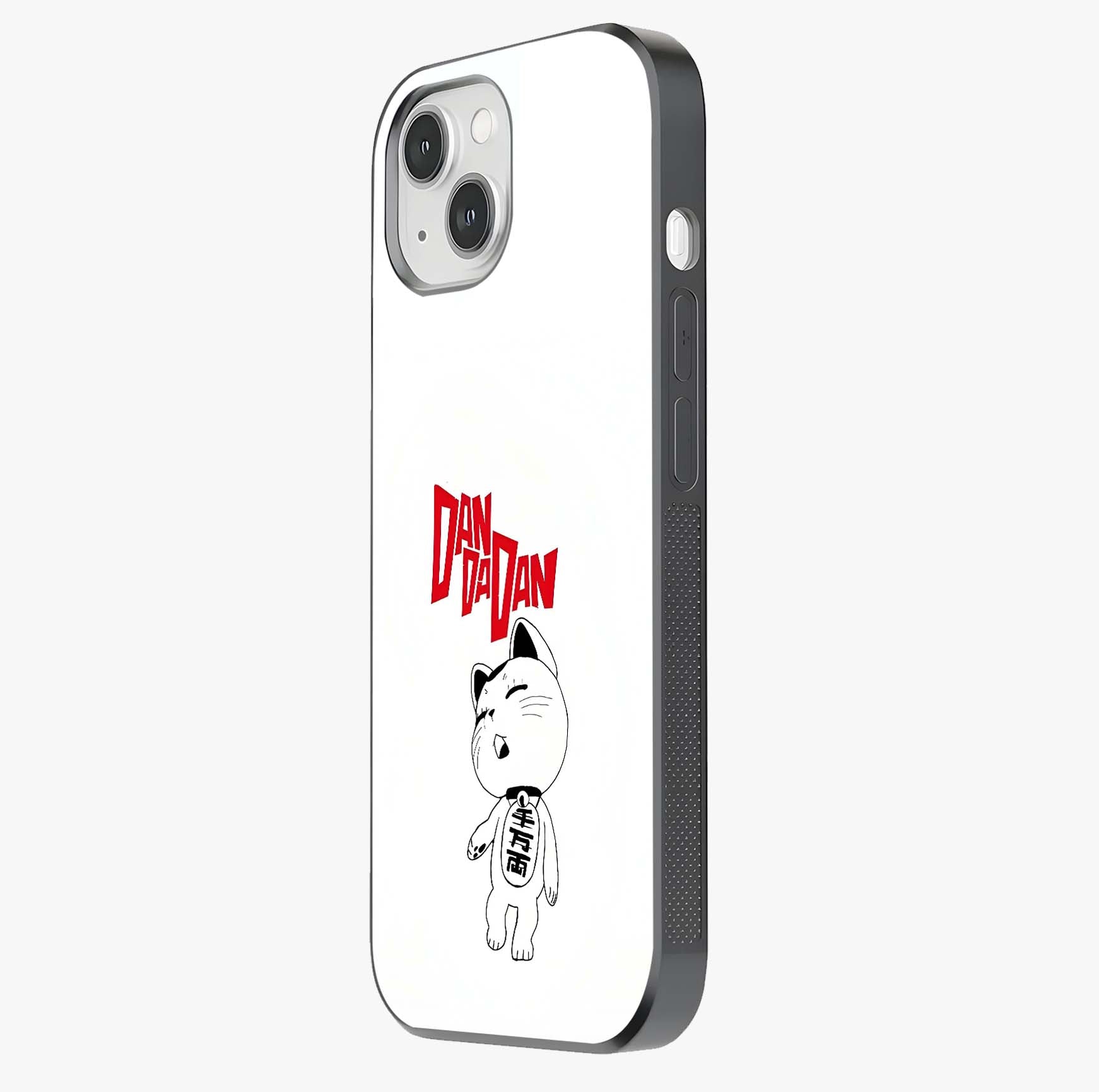 Playful Spirit Charm Glass Case photographed in natural light showing reflective finish and design depth.