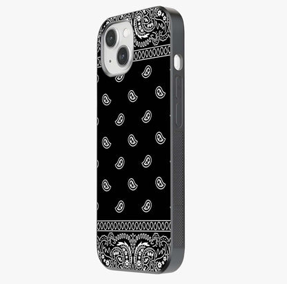 Retro Rebel Threads Glass Case photographed in natural light showing reflective finish and design depth.