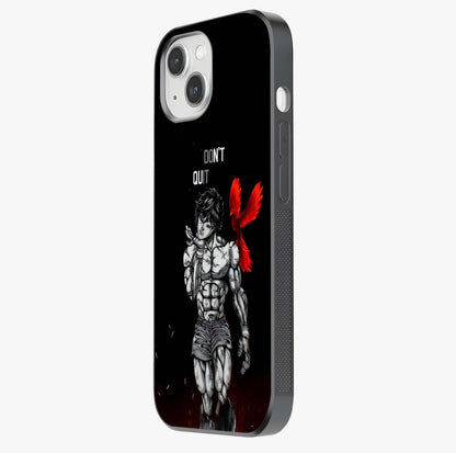 Rise Beyond Limits Glass Case photographed in natural light showing reflective finish and design depth.