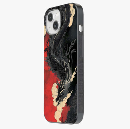 Shadow Dragon Fury Glass Case photographed in natural light showing reflective finish and design depth.
