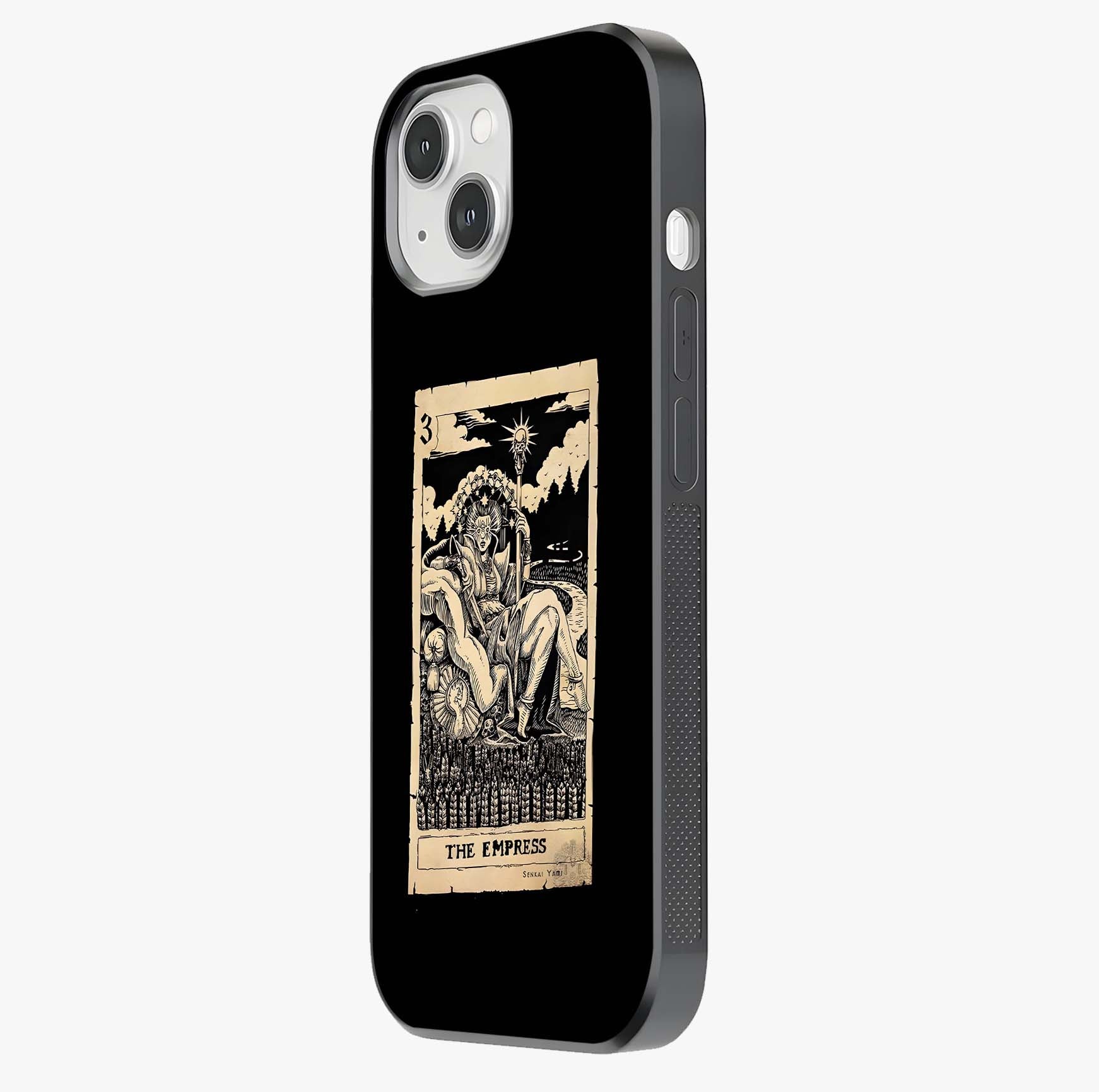 The Empress Glass Case photographed in natural light showing reflective finish and design depth.