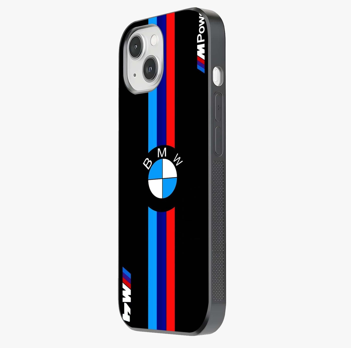 Turbo Bmw Beast Glass Case photographed in natural light showing reflective finish and design depth.