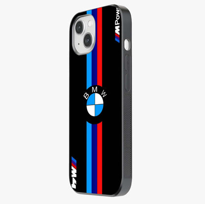 Turbo Bmw Beast Glass Case photographed in natural light showing reflective finish and design depth.