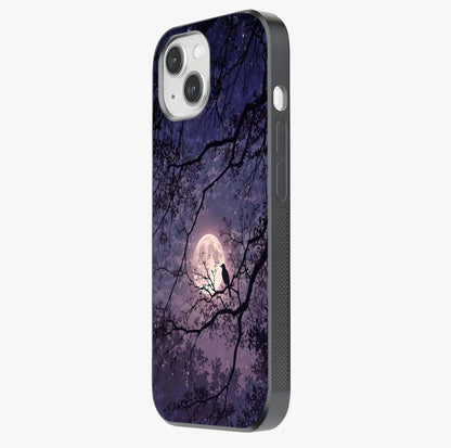 Whispering Moon Silence Glass Case photographed in natural light showing reflective finish and design depth.