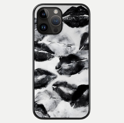 Midnight Kiss Marks Glass Case showing full back design in clean flat view with glossy glass finish.