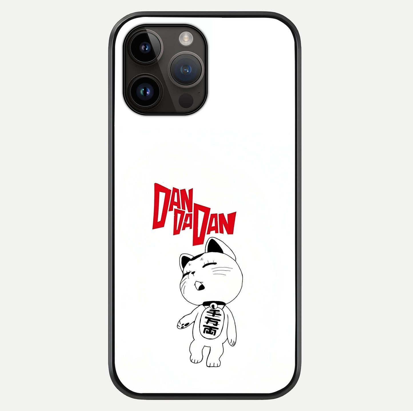 Playful Spirit Charm Glass Case showing full back design in clean flat view with glossy glass finish.