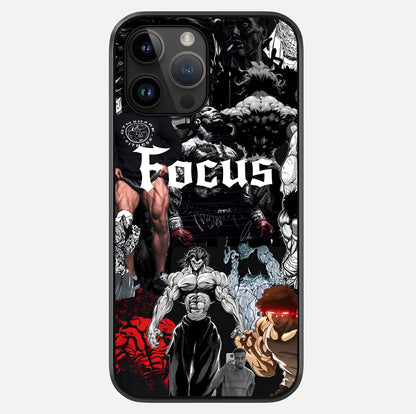 Relentless Power Focus Glass Case showing full back design in clean flat view with glossy glass finish.