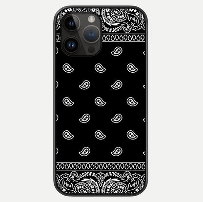 Retro Rebel Threads Glass Case showing full back design in clean flat view with glossy glass finish.