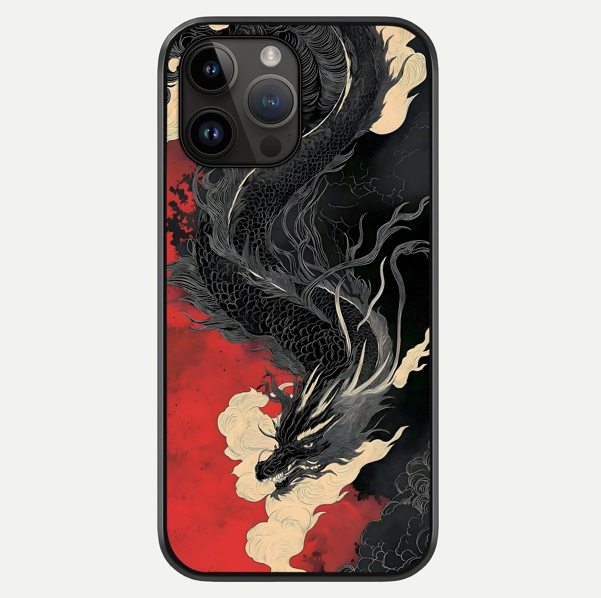 Shadow Dragon Fury Glass Case showing full back design in clean flat view with glossy glass finish.