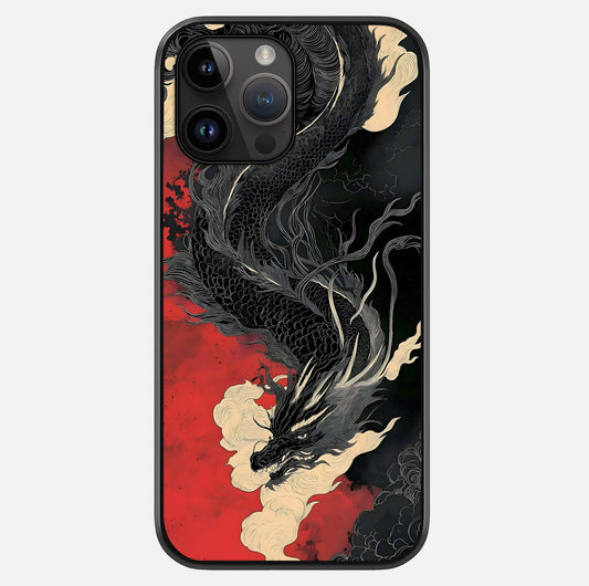 Shadow Dragon Fury Glass Case showing full back design in clean flat view with glossy glass finish.