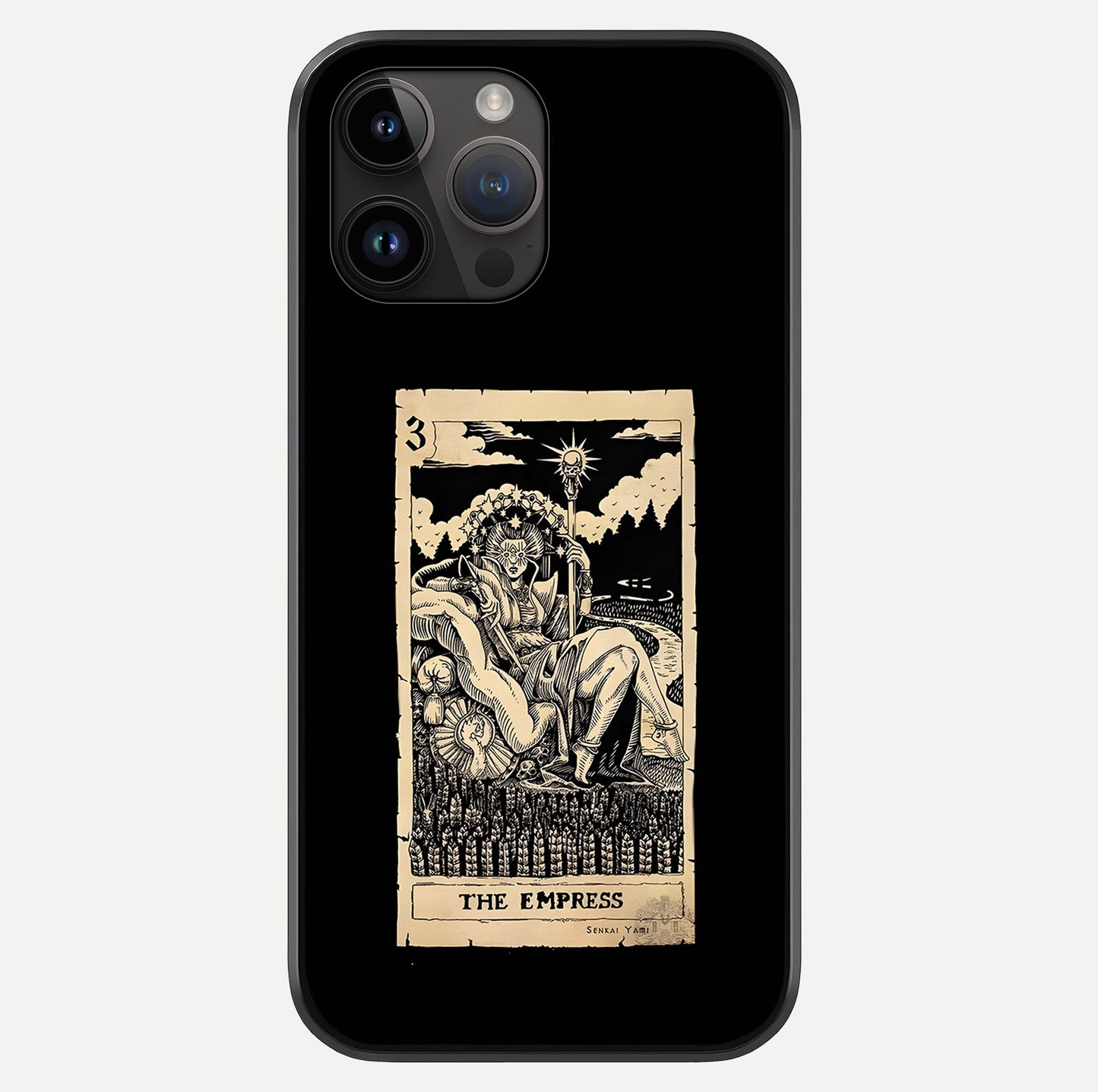 The Empress Glass Case showing full back design in clean flat view with glossy glass finish.