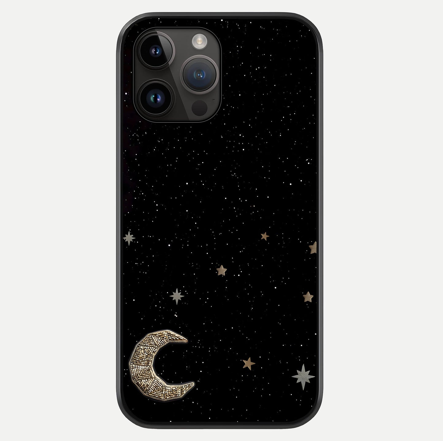 Twinkle Star With Half Moon Glass Case showing full back design in clean flat view with glossy glass finish.