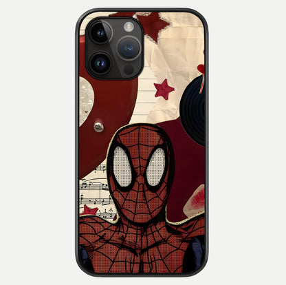 Web Warrior Vibes Glass Case showing full back design in clean flat view with glossy glass finish.