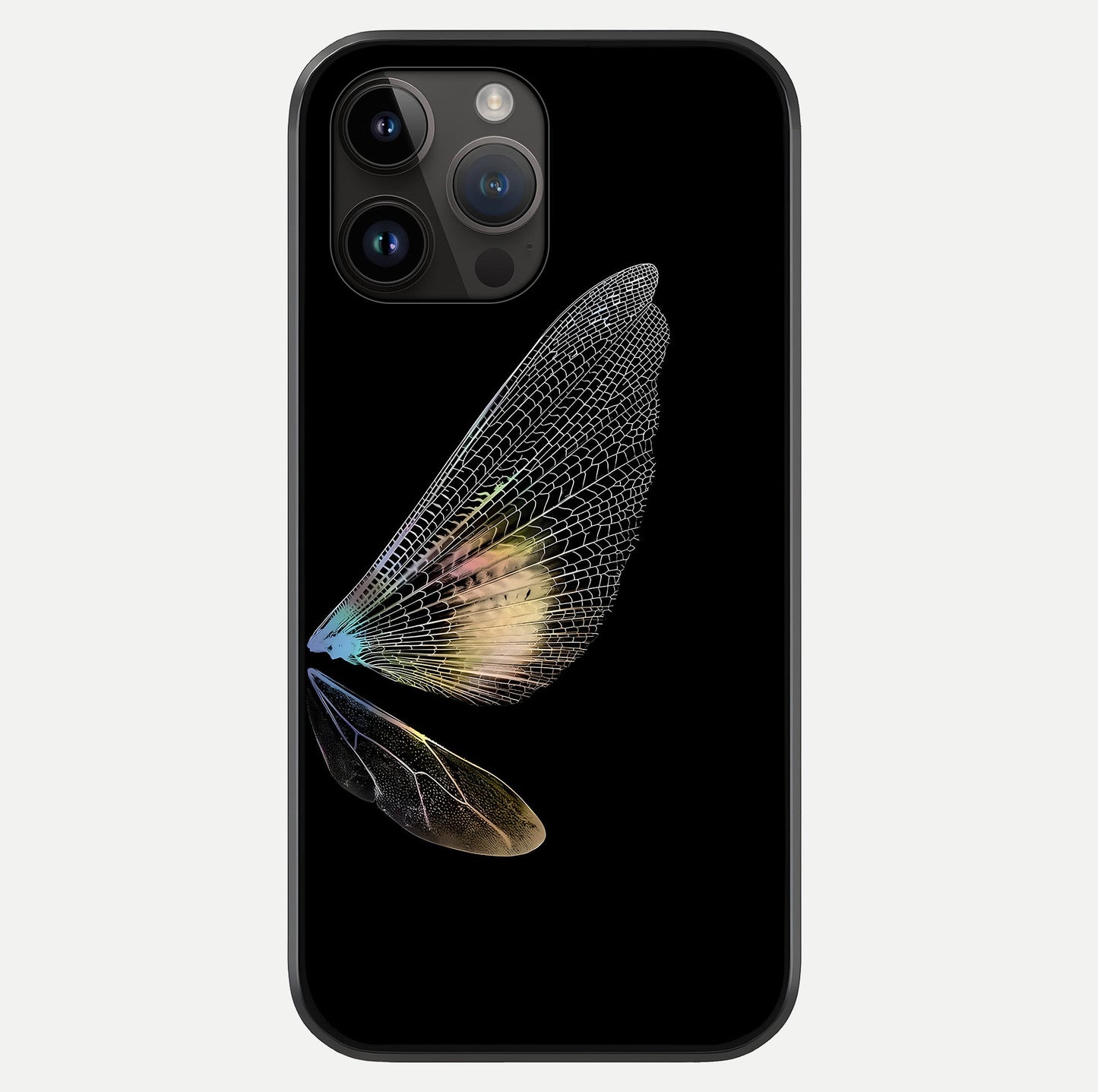 Whispers Of Wings Glass Case showing full back design in clean flat view with glossy glass finish.