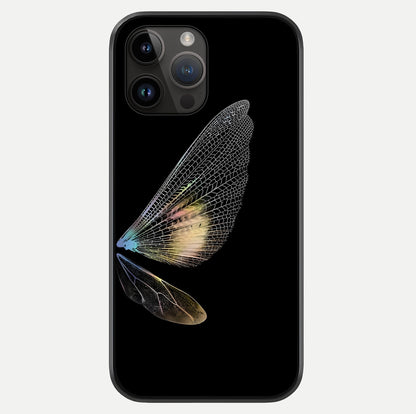 Whispers Of Wings Glass Case showing full back design in clean flat view with glossy glass finish.