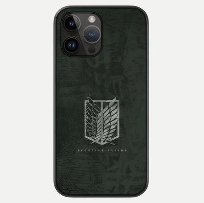 Wings Of Freedom Glass Case showing full back design in clean flat view with glossy glass finish.