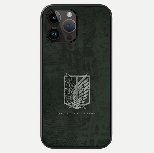 Wings Of Freedom Glass Case showing full back design in clean flat view with glossy glass finish.