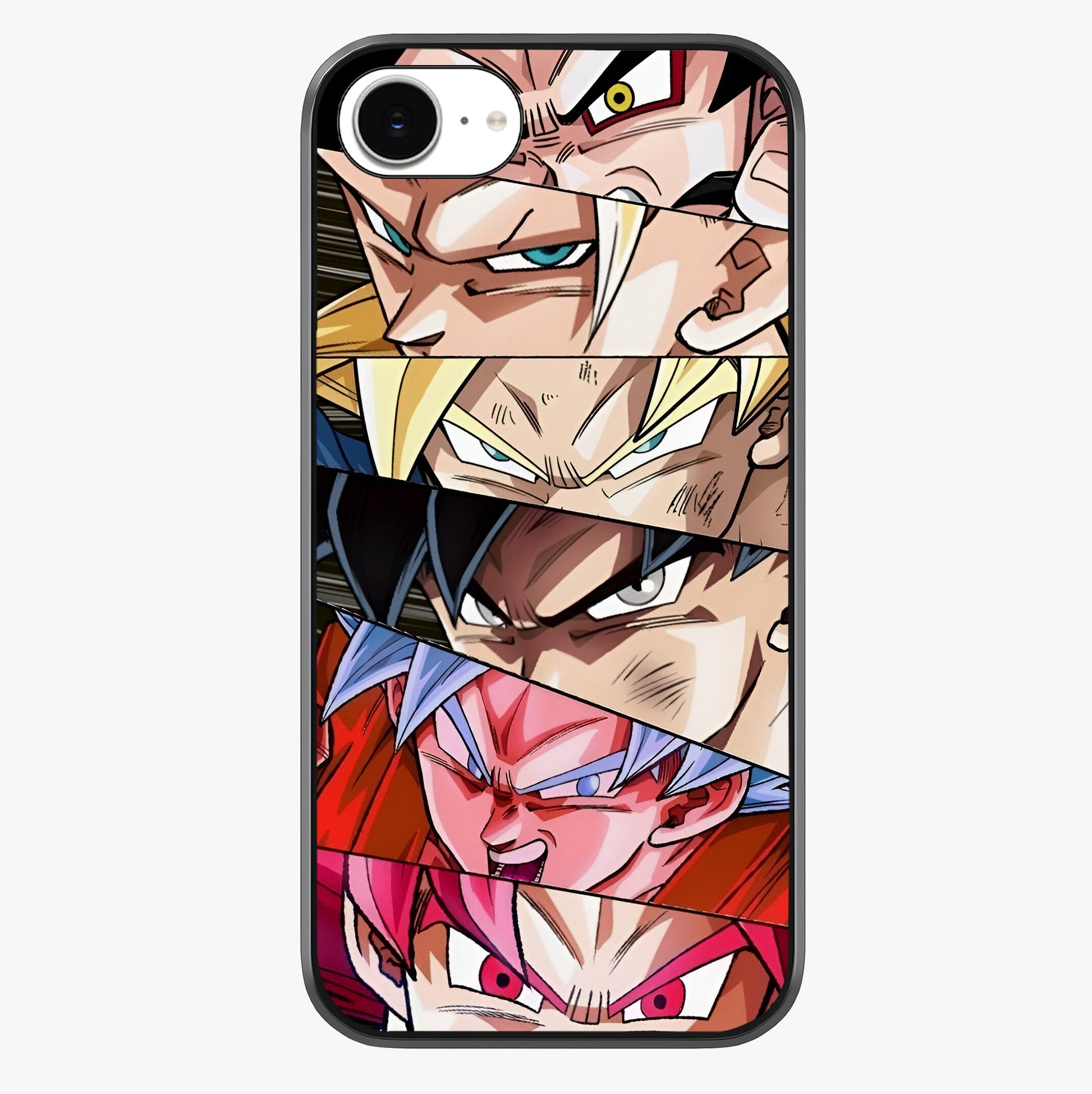 Anime Character Glass Case showing full back design in clean flat view with glossy glass finish.