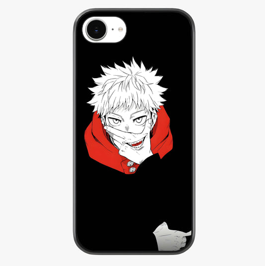 rimson Chaos Smile Glass Case showing full back design in clean flat view with glossy glass finish.