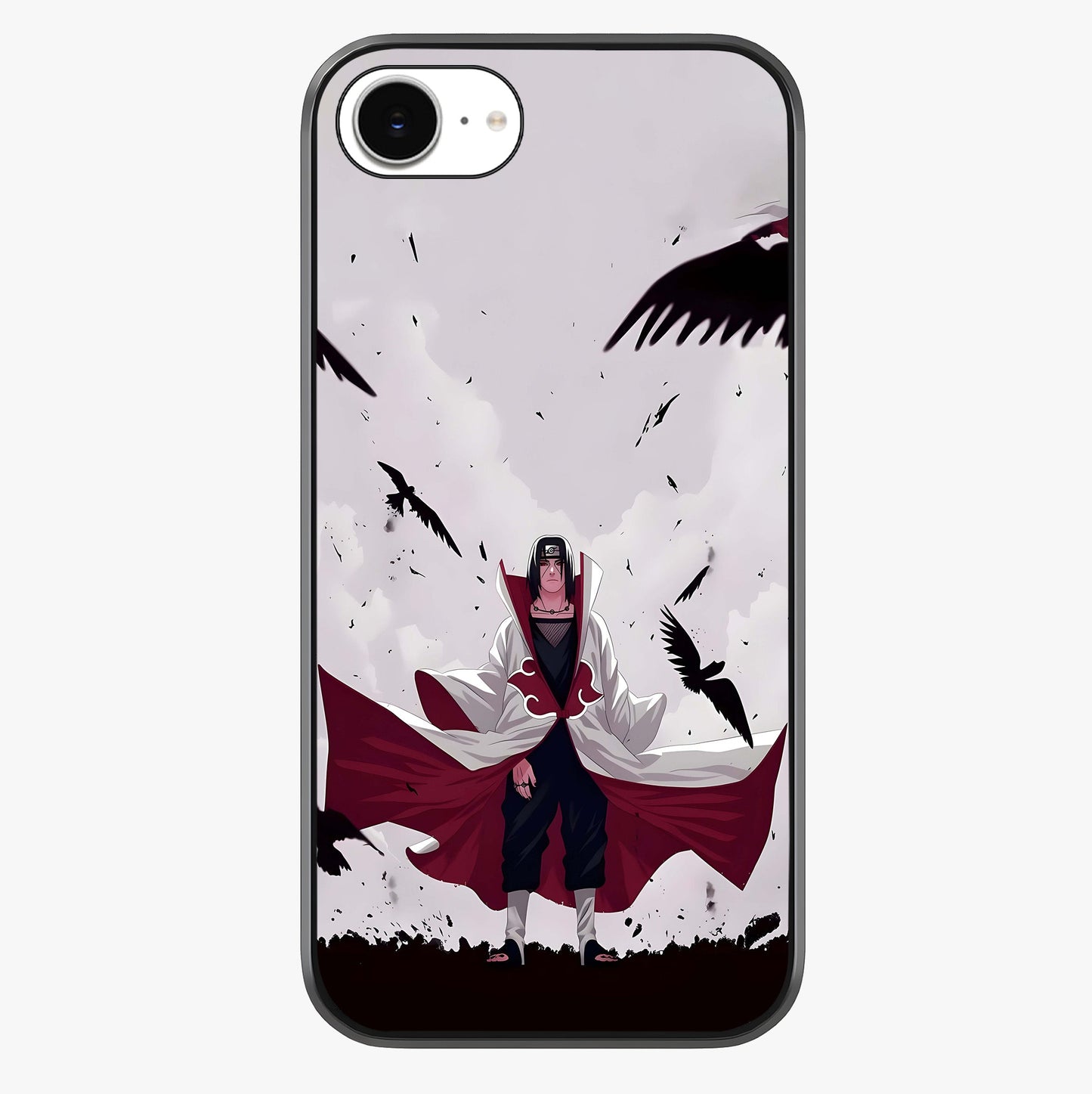 Crimson Crow Ascension Glass Case showing full back design in clean flat view with glossy glass finish.