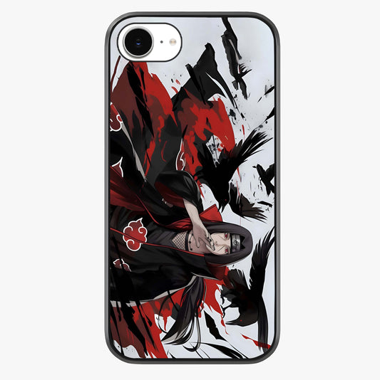 Crimson Crow Illusion Glass Case showing full back design in clean flat view with glossy glass finish.