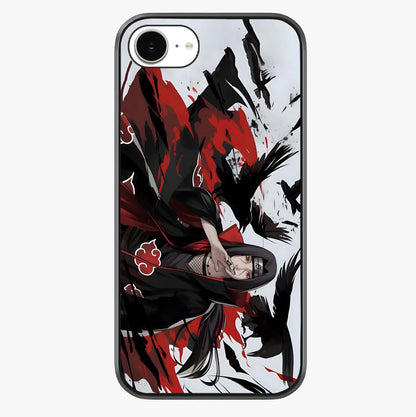 Crimson Crow Illusion Glass Case showing full back design in clean flat view with glossy glass finish.