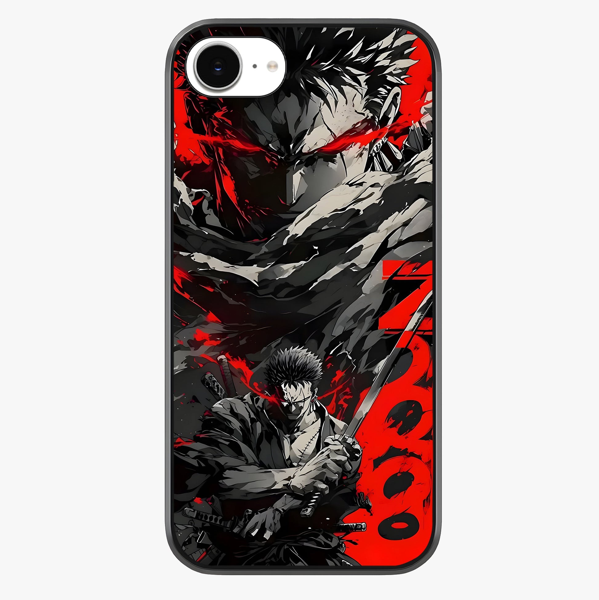 Demon Sword Resolve Glass Case showing full back design in clean flat view with glossy glass finish.