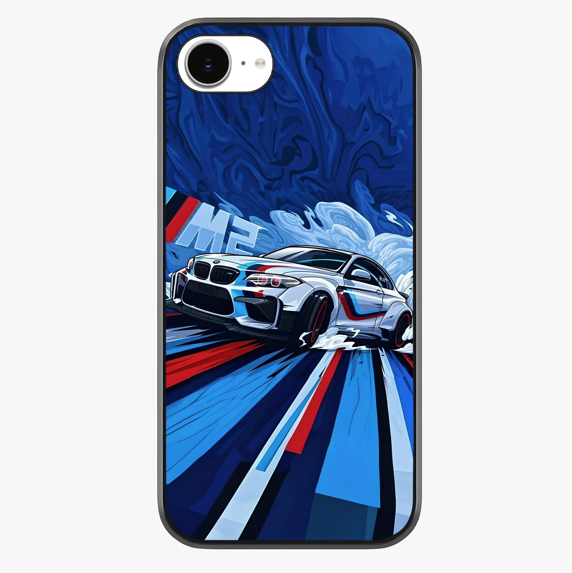 Drift Power Rush Glass Case showing full back design in clean flat view with glossy glass finish.