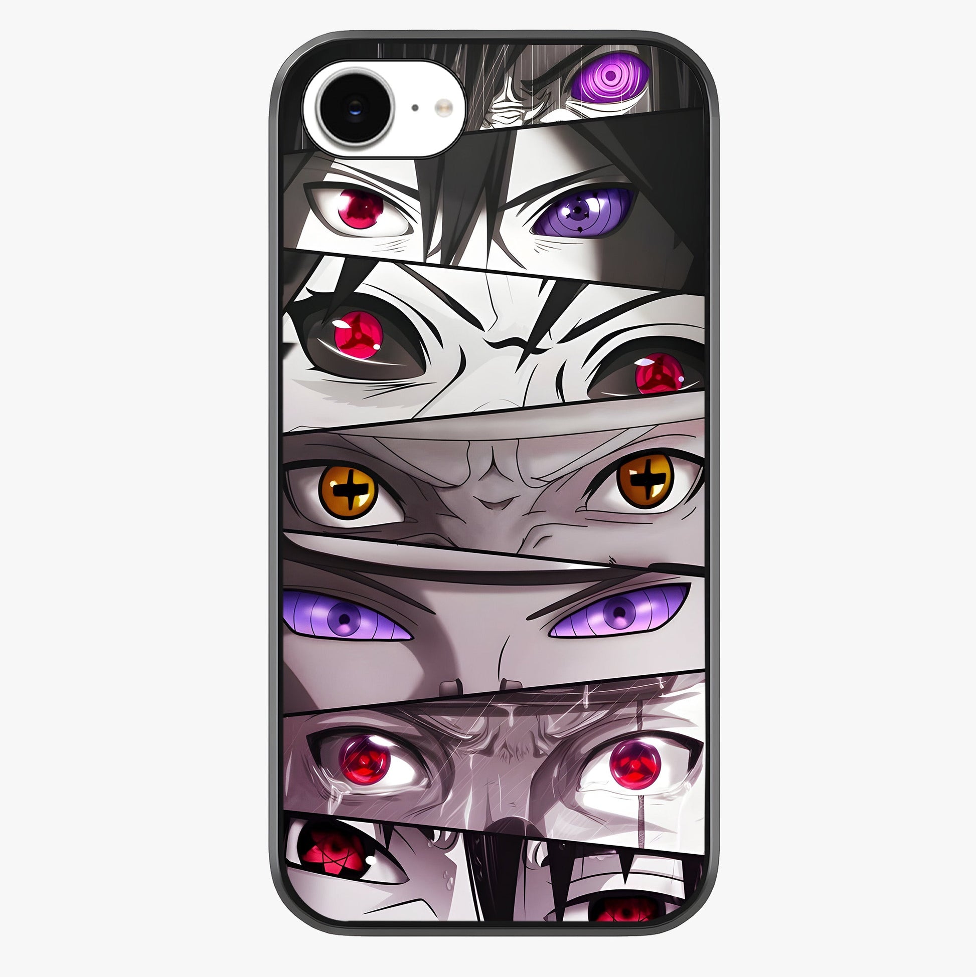 Eyes Of Destiny Glass Case showing full back design in clean flat view with glossy glass finish.