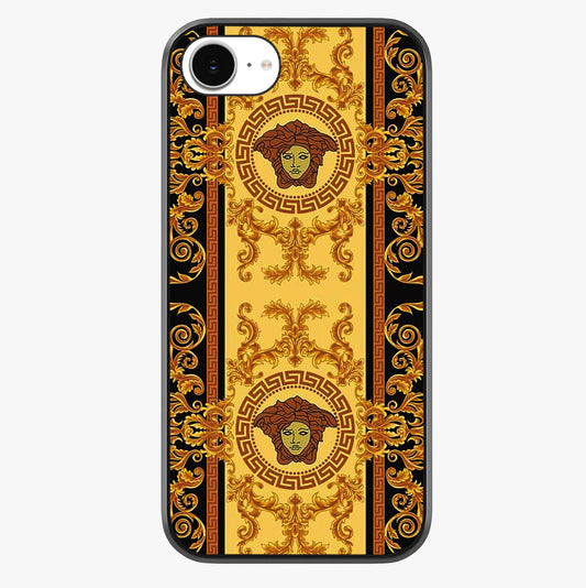 Golden Royal Heritage Glass Case showing full back design in clean flat view with glossy glass finish.