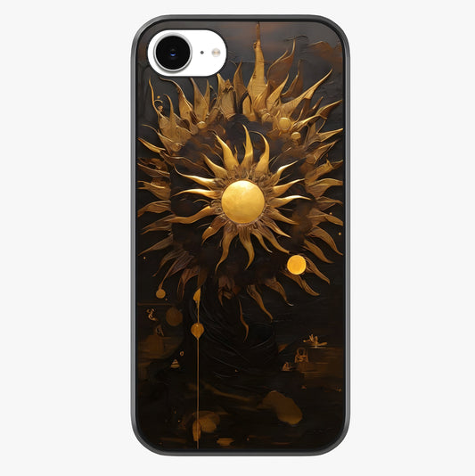 Golden Sun Majesty Glass Case showing full back design in clean flat view with glossy glass finish.