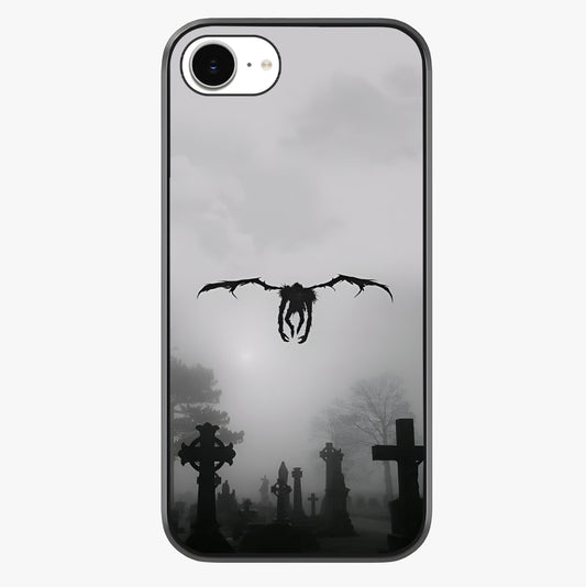 Graveyard Shadow Descent Glass Case showing full back design in clean flat view with glossy glass finish.