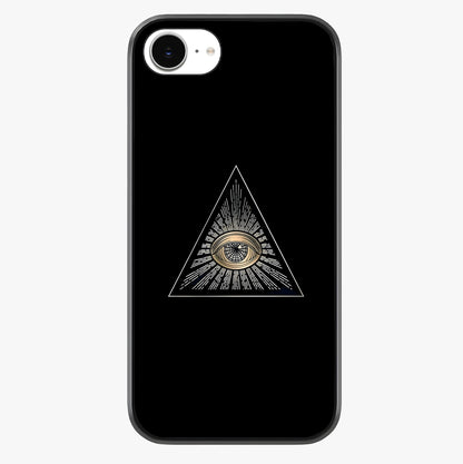 Illuminati Evil Glass Case showing full back design in clean flat view with glossy glass finish.